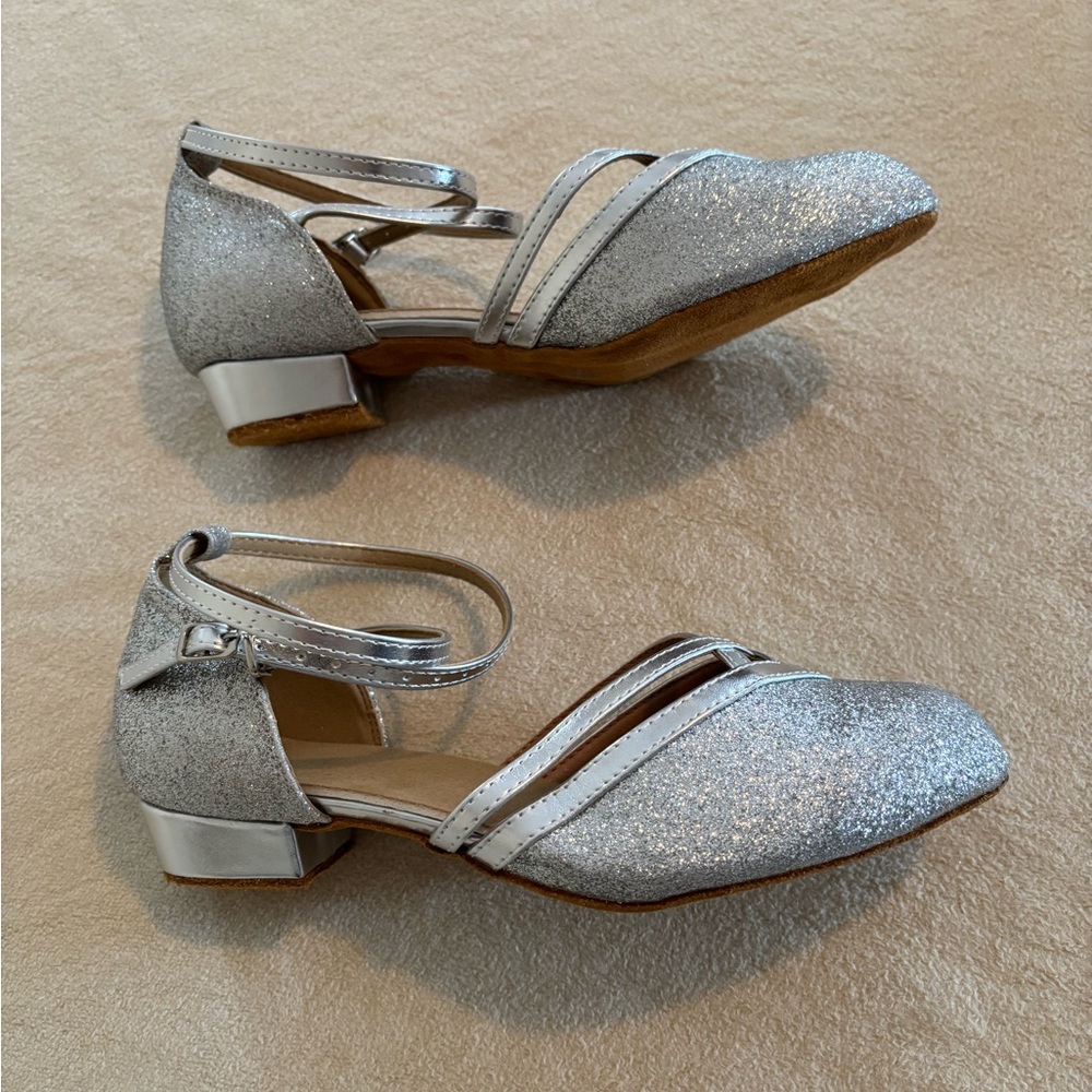 Silver Glitter Women's Shoes